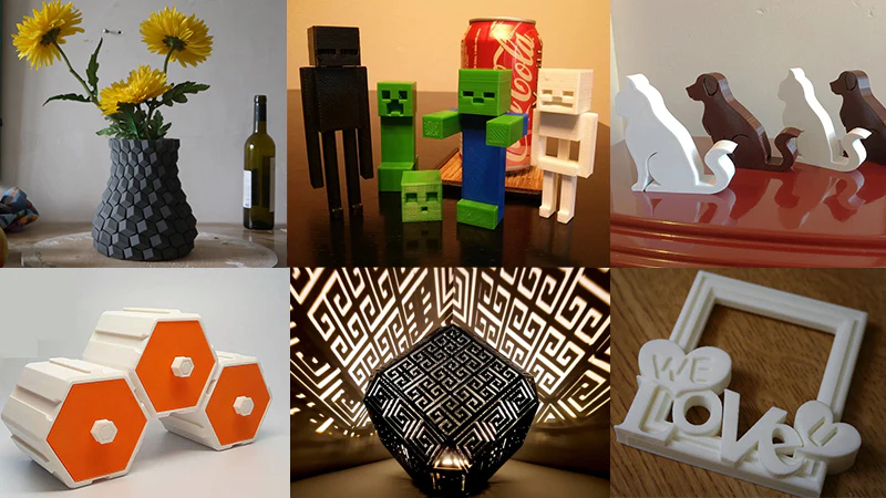 Production 3D printed parts and prototype examples