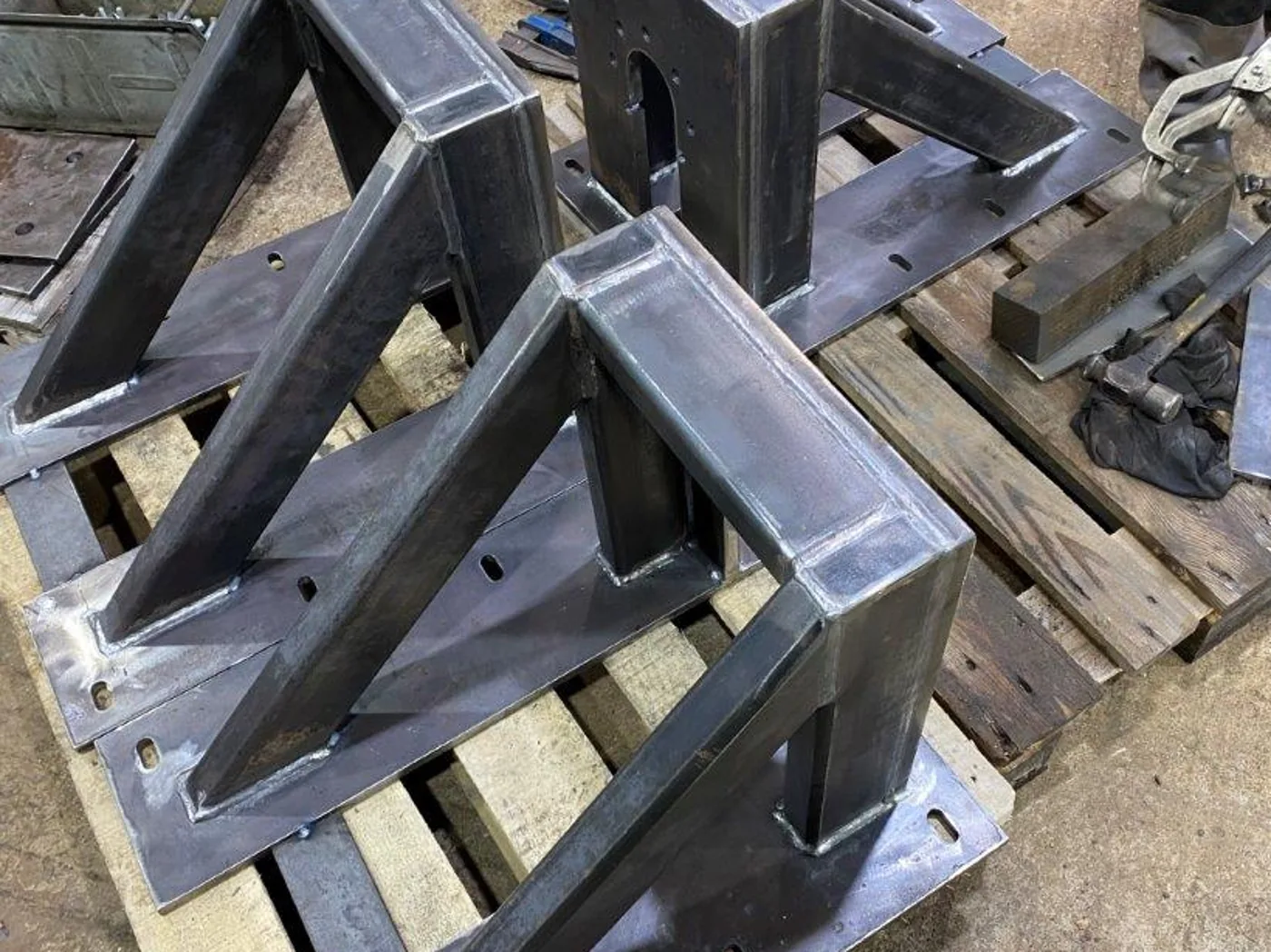 MIG welding Milton Keynes steel brackets made by Wards Welding and Fabrications