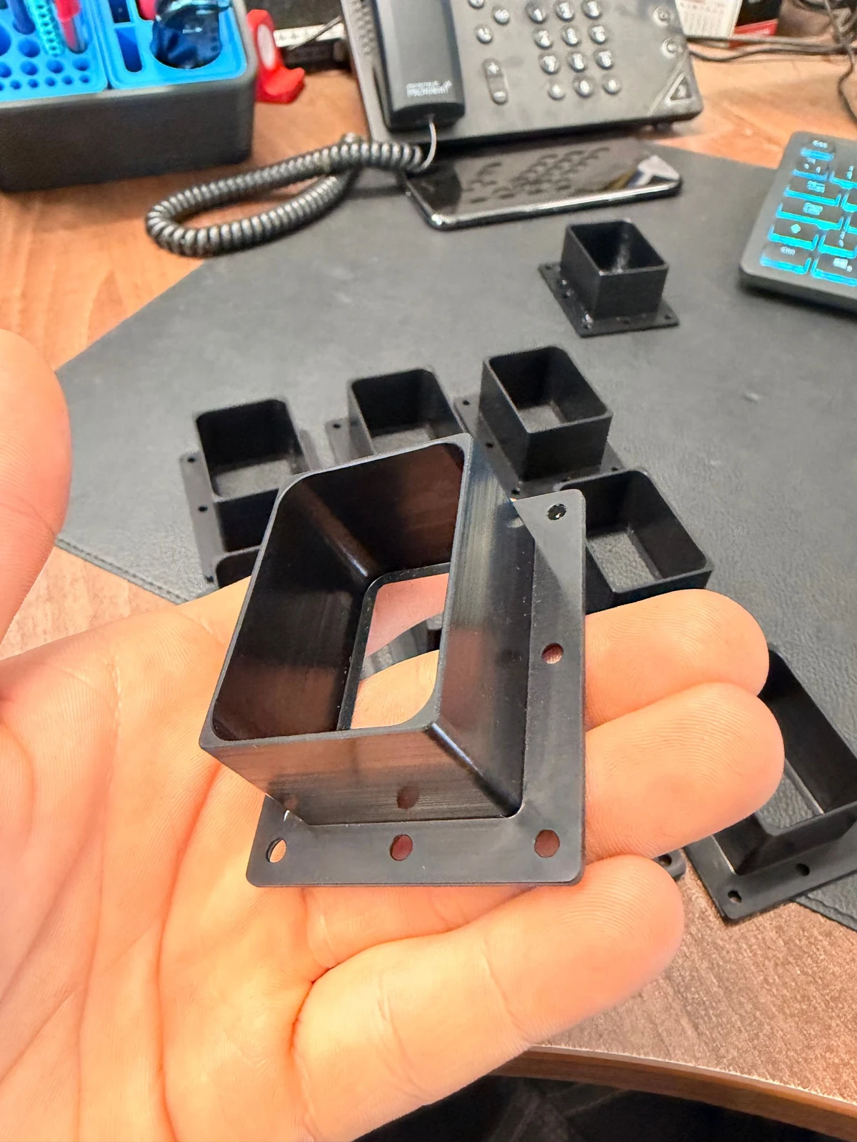 Black fabricated steel bracket manufactured by Wards Welding and Fabrications