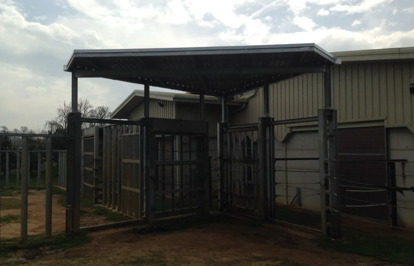 Bespoke structural steel canopy and enclosure fabricated by Wards Welding
