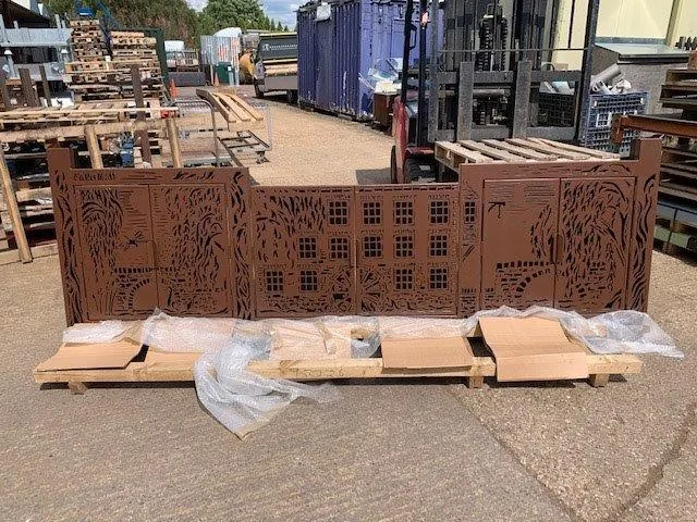 Laser cut Corten decorative sheet metal panels