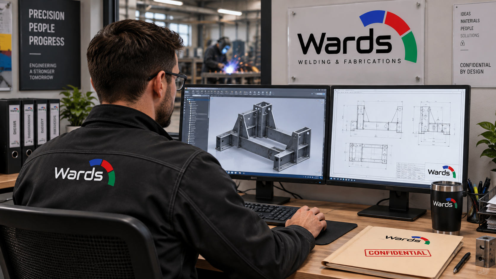 confidential engineering CAD and drawing review under NDA at Wards Welding and Fabrications