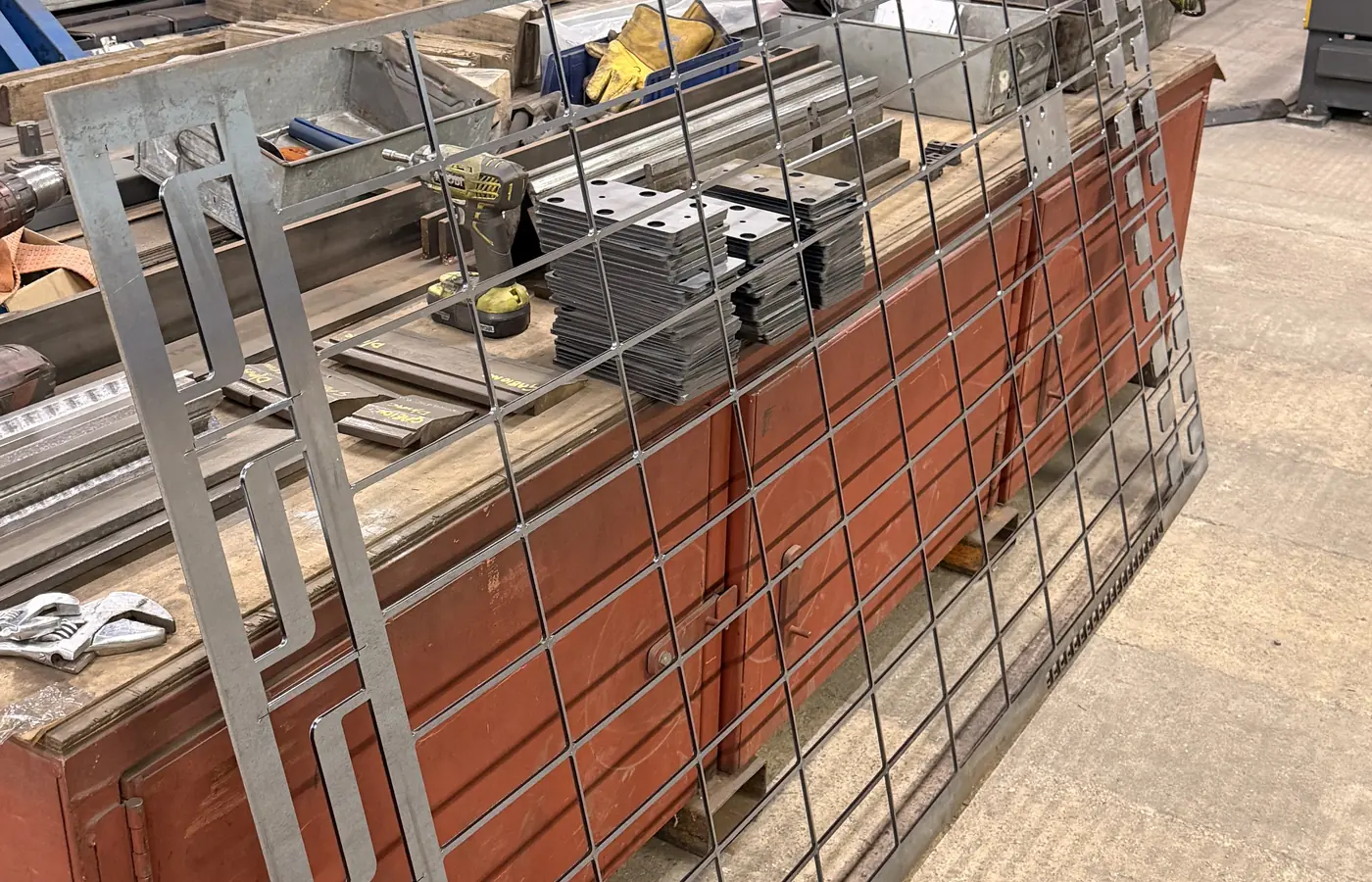 Laser cut mild steel plates and brackets