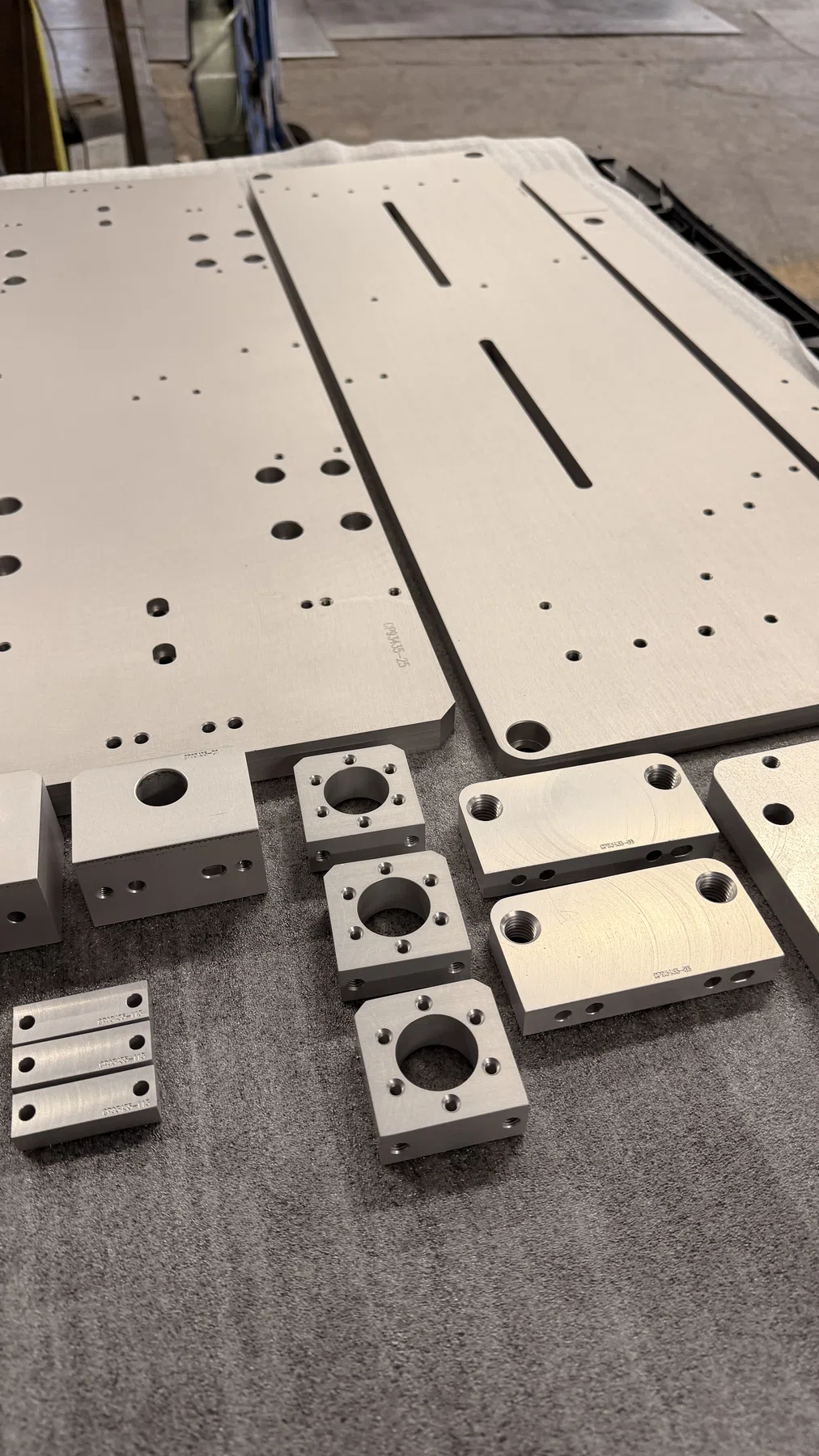 Precision CNC machined aluminium plates and blocks manufactured at Wards