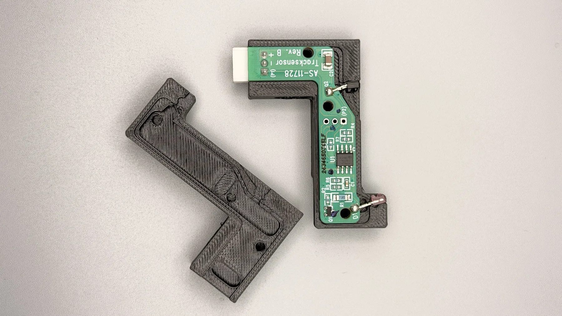 Custom 3D printed electronic circuit board mounting housing and matching cover for a Wards manufacturing solution